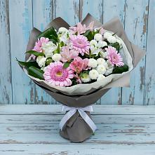 Букет цветов из:  Герберы, Альстромерии и Хризантемы в Ерново