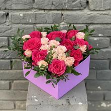 Цветочная композиция из Розы в коробке #REPLACE_PRED# Ерново