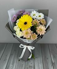 Букет цветов из:  Розы, Герберы и Хризантемы в Ерново