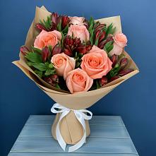 Букет цветов из:  Розы и Альстромерии в Ерново