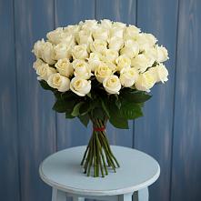 Букет 51 Белая роза Эдлесс Лав в Ерново