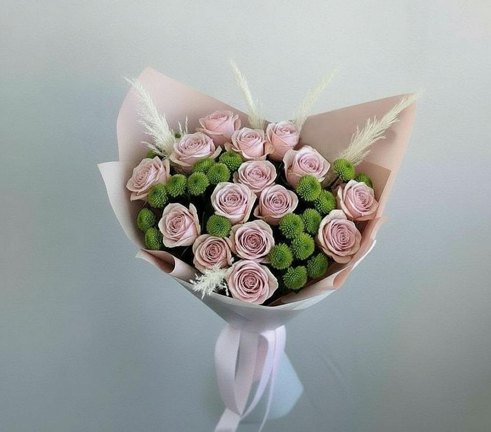 Букет цветов из: Розы и Хризантемы в Ерново