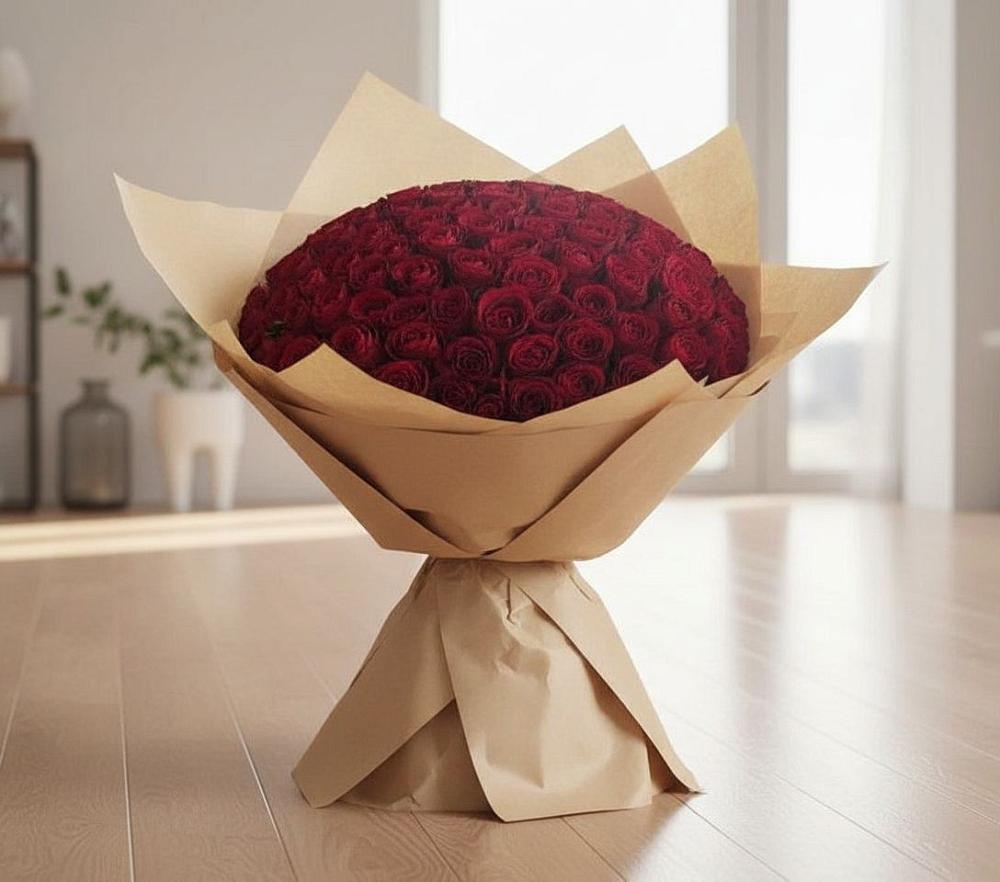 Букет 101 Красная роза в Ерново