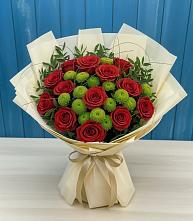 Букет цветов из:  Розы и Хризантемы #REPLACE_PRED# Ерново