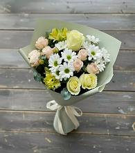Букет цветов из:  Альстромерии, Розы и Хризантемы в Ерново