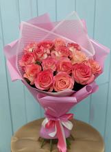 Букет 15 Розовых роз Равель в Ерново