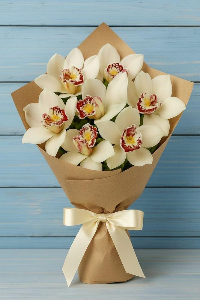 Букет цветов из: Орхидеи и Розы в Ерново